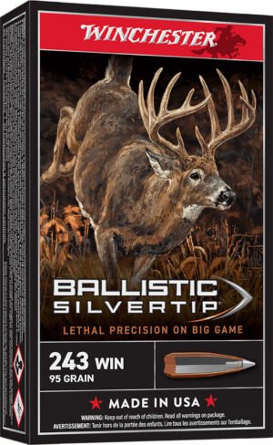 Winchester Ammo SBST243 Ballistic Silvertip  243Win 55gr Fragmenting Polymer Tip 20 Per Box/10 Case