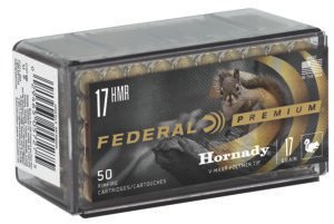 Federal P771 Premium Varmint & Predator 17HMR 17gr Hornady V-Max 50 Per Box/60 Case