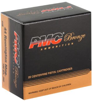 PMC 44B Bronze  44RemMag 180gr Jacketed Hollow Point 25 Per Box/20 Case