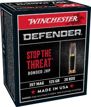 Winchester Ammo S357MPDB Defender  357Mag 125gr Bonded Jacket Hollow Point 20 Per Box/10 Case