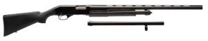 Stevens 19490 320 Field Combo 12 Gauge 3" 5+1 18.50"/28" Matte Black Vent Rib Barrel, Black Aluminum Receiver, Black Synthetic Fixed Stock