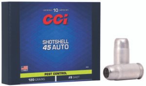 CCI 3745 Pest Control Shotshell 45ACP 120gr #9Shot 10 Per Box/20 Case