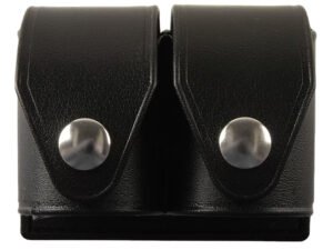 HKS 203PLBN SpeedLoader Case  Double Black Large Hytrel Belt Loop Fits S&W/Ruger/Colt/Taurus/Dan Wesson Belts 2.25" Wide