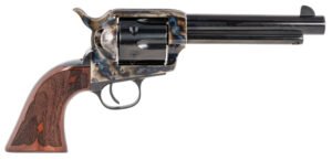 Taylors & Company 555130 Gambler  45 Colt (LC) Caliber with 5.50" Blued Finish Barrel, 6rd Capacity Blued Finish Cylinder, Color Case Hardened Finish Steel Frame & Checkered Walnut Grip