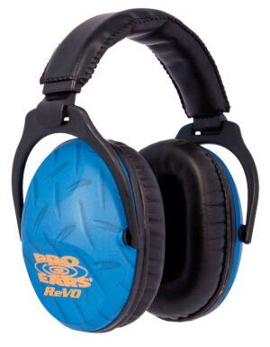 Pro Ears PE26UY010 ReVO Passive Muff 26 dB Over the Head Black w/Blue Diamond Plate Pattern Youth 1 Pair
