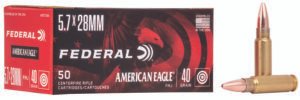 Federal AE5728A American Eagle Handgun 5.7x28mm 40gr Full Metal Jacket 50 Per Box/10 Case