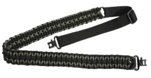 Outdoor Connection PCS80569 Paracord Sling 1" W x 43" L Adjustable Black w/Green Accents for Rifle/Shotgun