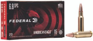 Federal AE68A American Eagle Rifle 6.8mmRem SPC 115gr Total Metal Jacket 20 Per Box/10 Case