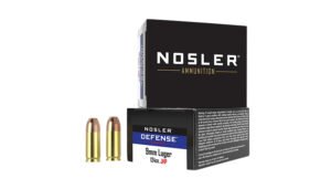 Nosler 38432 Defense Handgun 9mmLuger+P 124gr Bonded Performance Jacketed Hollow Point 20 Per Box/10 Case
