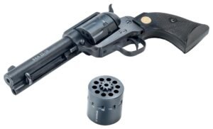Chiappa Firearms 340170D SAA 1873  Medium Frame 22 LR/22 WMR 10 Shot, 7.50" Blued Steel Barrel, Blued Steel Frame, Blued Cylinder, Black Plastic Grip, Exposed Hammer