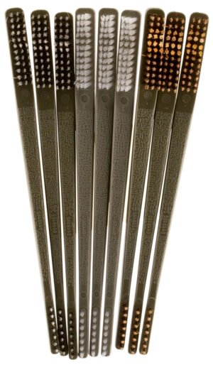 Otis FG316BP AP Brushes Variety Pack Multi-Caliber Universal Firearm 10" Long Bronze/Nylon/Stainless Steel Bristles 9 Per Pkg