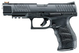 Walther Arms 5100305 PPQ M2 22 LR 10+1 5" Threaded Steel Barrel, Matte Black Tenifer Serrated/Steel Slide, Black Polymer Frame w/Picatinny Rail, Black Polymer Grips
