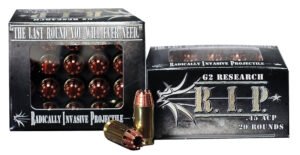 G2 Research G00002 R.I.P  45ACP 162gr Fracturing Hollow Point 20 Per Box/25 Case