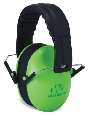 Walker's GWPFKDMLG Baby & Kids Folding Muff 23 dB Over the Head Lime Green/Black Polymer