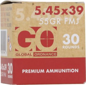 GO 5.45x39 55 GR FMJ BRASS - 30 RD BOX 45 BOXES/CASE