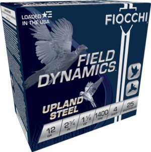 FIOCCHI STEEL 12GA 2.75" - 1-1/8OZ #4 25RD 10BX/CS