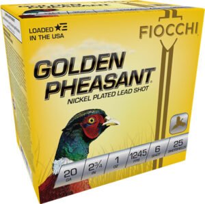 FIOCCHI GOLDEN PHEASANT 20GA - 2.75" 1OZ #6 25RD 10BX/CS