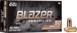 CCI BLAZER BRASS 45 ACP 230GR - FMJ 50RD 20BX/CS