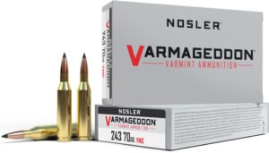 NOSLER VARMAGEDDON 243 WIN - 70GR FBT 20RD 10BX/CS