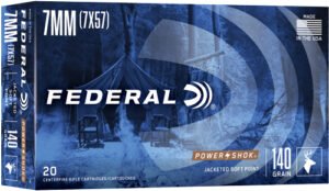 FEDERAL POWER-SHOK 7X57MM - MAUSER 140GR SP 20RD 10BX/CS