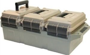 MTM 50 CALIBER 3 CAN AMMO - CRATE FDE/GREEN LOCKABLE