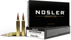 NOSLER MATCH GRADE 28 NOSLER - 185GR RDF HPBT 20RD 10BX/CS