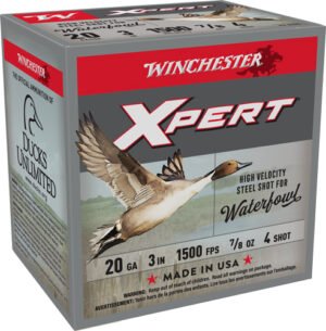 WINCHESTER XPERT STEEL 20GA 3" - 7/8OZ #4 1500FPS 25RD 10BX/CS