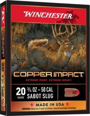 WINCHESTER COPPER IMPACT 20GA - 2.75" 3/4OZ SABOT 5RD 20BX/CS