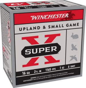 WINCHESTER SUPER-X 16GA 2.75" - 1OZ #6 1165FPS 25RD 10BX/CS