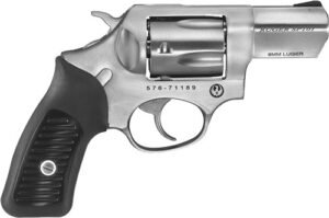 RUGER SP101 9MM 2.25"  5-SHOT - FS STAINLESS RUBBER GRIPS