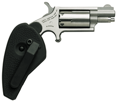 NAA MINI-REVOLVR 22WMR 1-1/8" - S/S MATTE W/HOLSTER GRIP