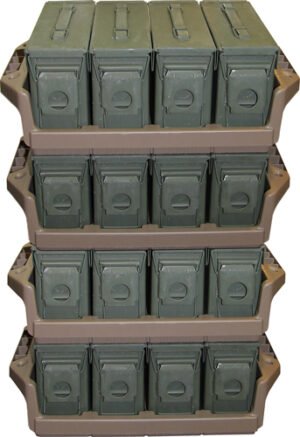 MTM AMMO CAN TRAY FOR 4 .30CAL - METAL AMMO CANS FLAT DARK ERTH