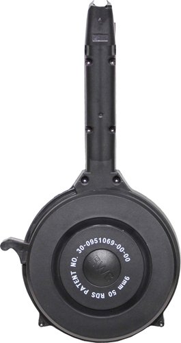 IVER JOHNSON MAGAZINE POLYMER - FITS GLOCK 9MM 50RD DRUM BLK