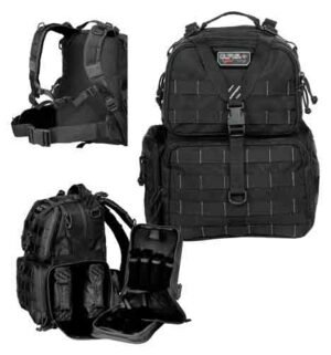 GPS TACTICAL RANGE BACKPACK - W/WAIST STRAP BLACK NYLON