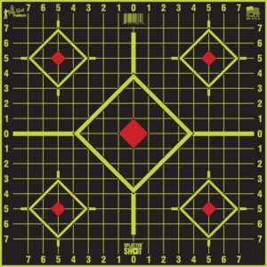 Pro-Shot 1775SI5PK SplatterShot Sight-In Self-Adhesive Paper Black/Green 17.75" 5-Diamond 5 Pack