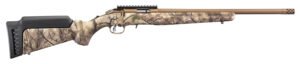 Ruger 8372 American Rimfire  Full Size 22 LR 9+1 18" Bronze Cerakote Threaded Barrel, Bronze Cerakote Picatinny Rail Steel Receiver, GoWild Camo I-M Brush Synthetic Fixed Stock, Right Hand