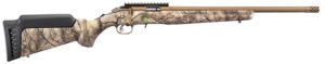Ruger 8373 American Rimfire Full Size 22 WMR 9+1 18" Bronze Cerakote Threaded Barrel & Alloy Steel Receiver w/Picatinny Rail, Go Wild Camo I-M Brush Fixed Synthetic Stock, Right Hand