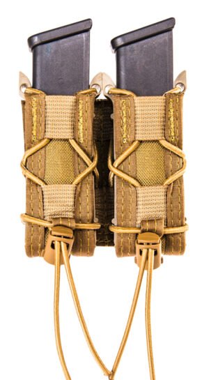 High Speed Gear 13PT12CB TACO Mag Pouch Double Coyote Brown Nylon Belt Compatible w/ Pistol