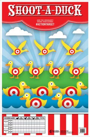 Action Target GSCARDUCK100 Entertainment  Ducks Paper Hanging 23" x 35" Multi-Color 100 Per Box
