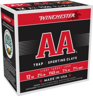 Winchester Ammo AA127 AA Light Target 12Gauge 2.75" 1 1/8oz 7.5Shot 25 Per Box/10 Case