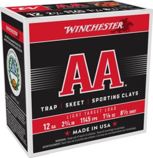Winchester Ammo AA1285 AA Light Target 12Gauge 2.75" 1 1/8oz 8.5Shot 25 Per Box/10 Case