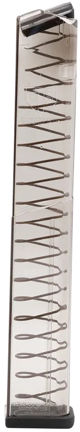 ETS Group GLK2130 Pistol Mags  30rd Extended 45 ACP Compatible w/Glock 21/30/41 Clear Polymer