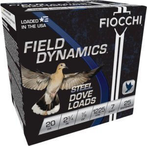 Fiocchi 20DLS7 Field Dynamics Dove & Quail 20Gauge 2.75" 7/8oz 7Shot 25 Per Box/10 Case
