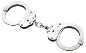 Uzi Accessories UZIHCEUSCNIJ Handcuffs NIJ Silver Steel Includes 2 Keys