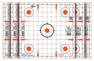 EZ-Aim 15333100 Sight-In  Grid Paper Self-Adhesive 12" x 12" Orange/White 100 Per Pack