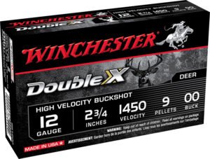Winchester Ammo SB1200 Double X High Velocity 12Gauge 2.75" 9Pellets 00Buck Shot 5 Per Box/50 Case