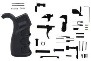 TacFire LPK02USAB Lower Parts Kit  AR-15 Black PGAR-B Grip Black