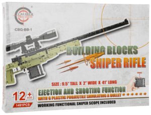 Caliber Gourmet CGBBB1 Sniper Building Blocks  Black/Green Plastic 41" Long 1491 Pieces