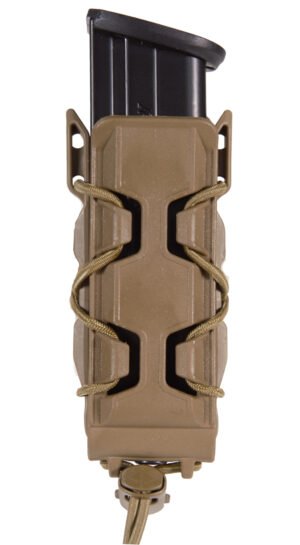 High Speed Gear 16PT01CB TACO V2 Mag Pouch Single, Coyote Brown Polymer, Belt Clip/MOLLE U-Mount, Compatible w/ Pistol Mags