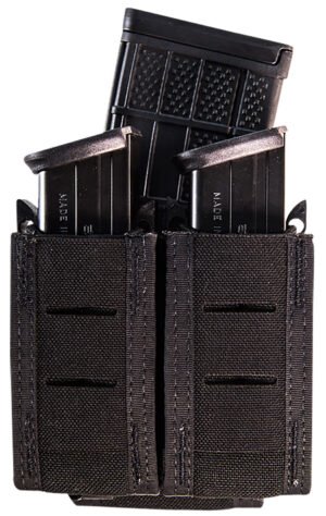 High Speed Gear 41PT02BK TACO Duty Double Pistol Mag, Black Nylon with MOLLE Exterior, Fits MOLLE & 2" Belt
